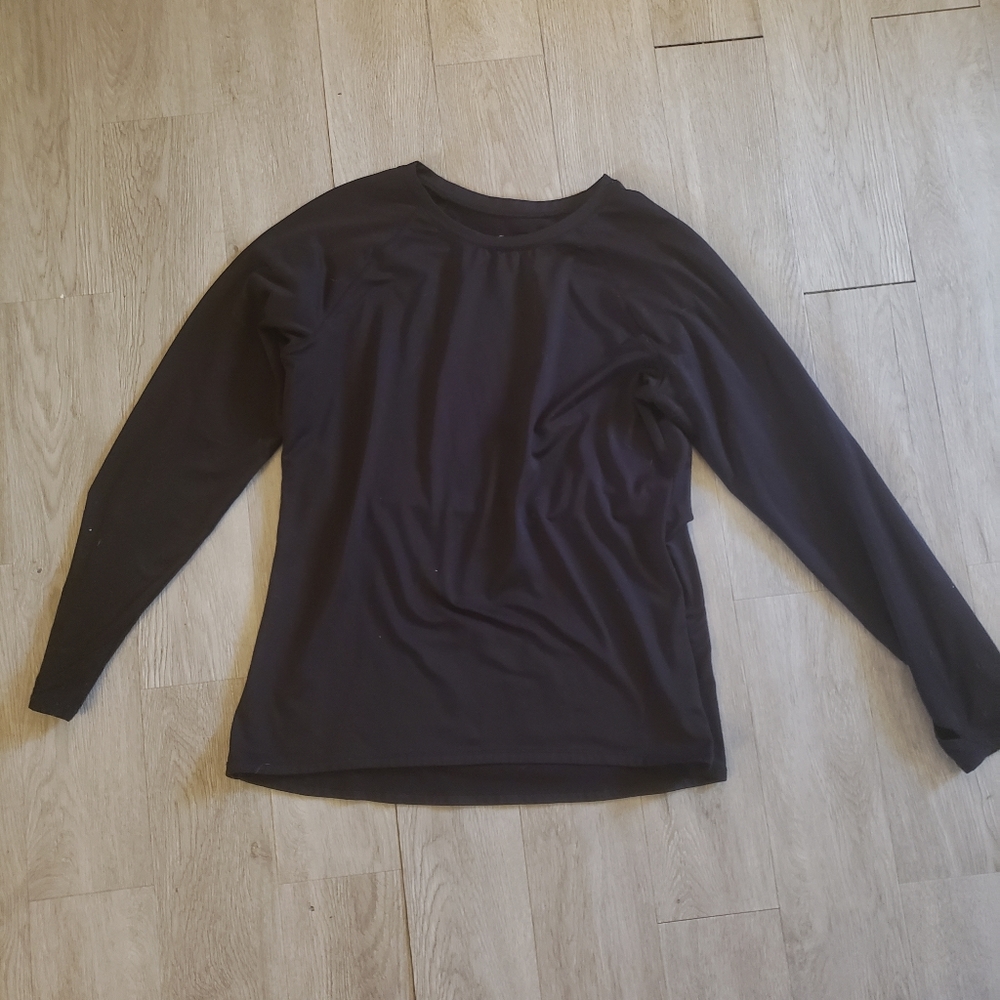 Black thermal long sleeve shirt